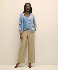 Silk Marled Knit Relaxed Cardigan