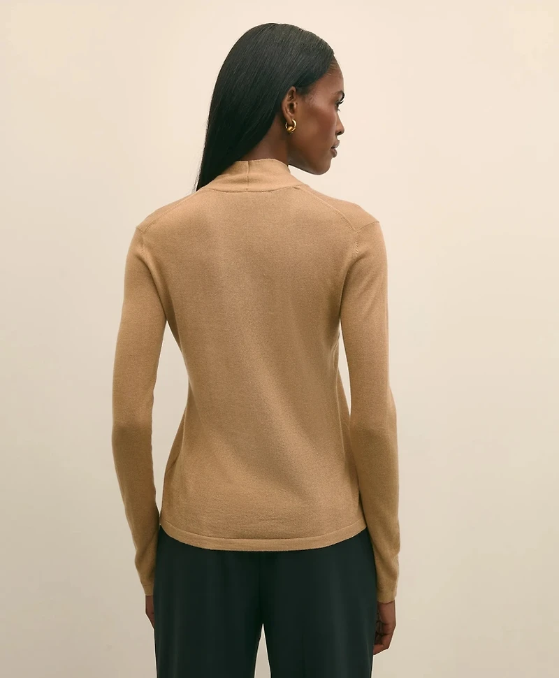 Silk Cashmere Twist Neck Sweater