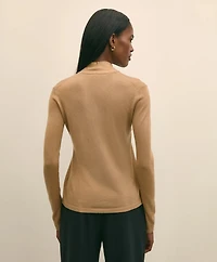 Silk Cashmere Twist Neck Sweater