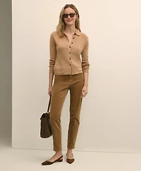 Mercerized Cotton Polo Cardigan
