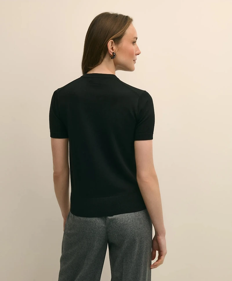 Ultimate Merino Wool Short-Sleeve Sweater Shell