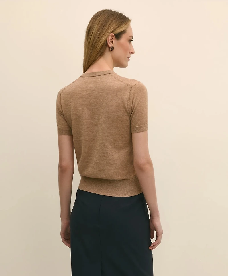 Ultimate Merino Wool Short-Sleeve Sweater Shell