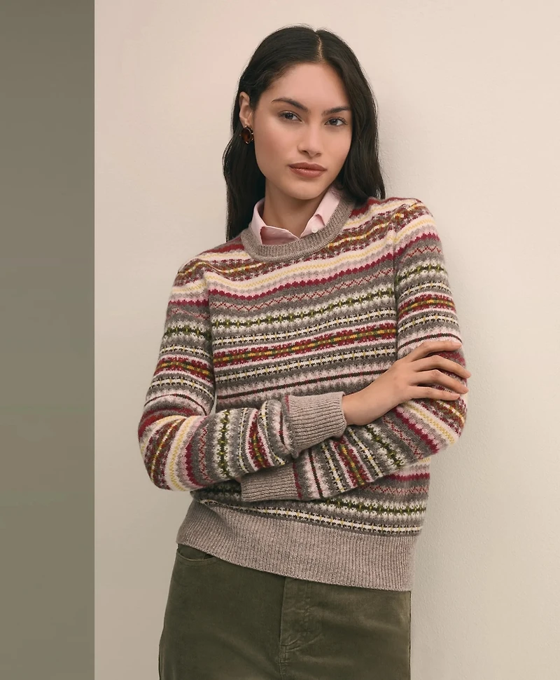 Lambswool Fair Isle Crewneck Sweater