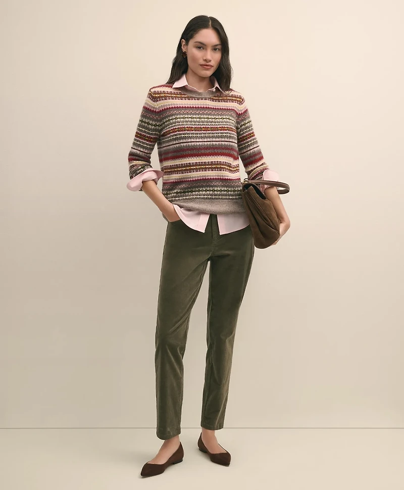 Lambswool Fair Isle Crewneck Sweater