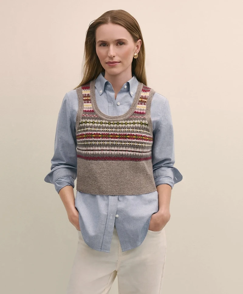 Lambswool Fair Isle Sweater Vest