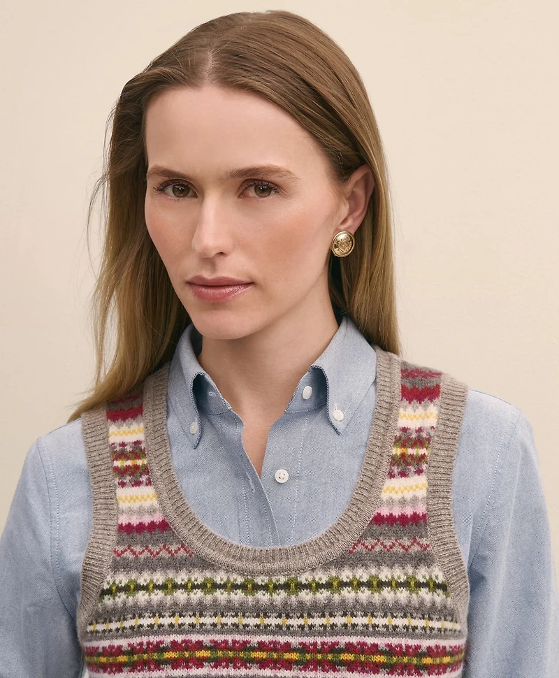 Lambswool Fair Isle Sweater Vest