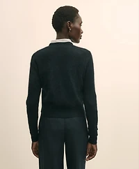 Wool-Cashmere Blend Cropped Cardigan