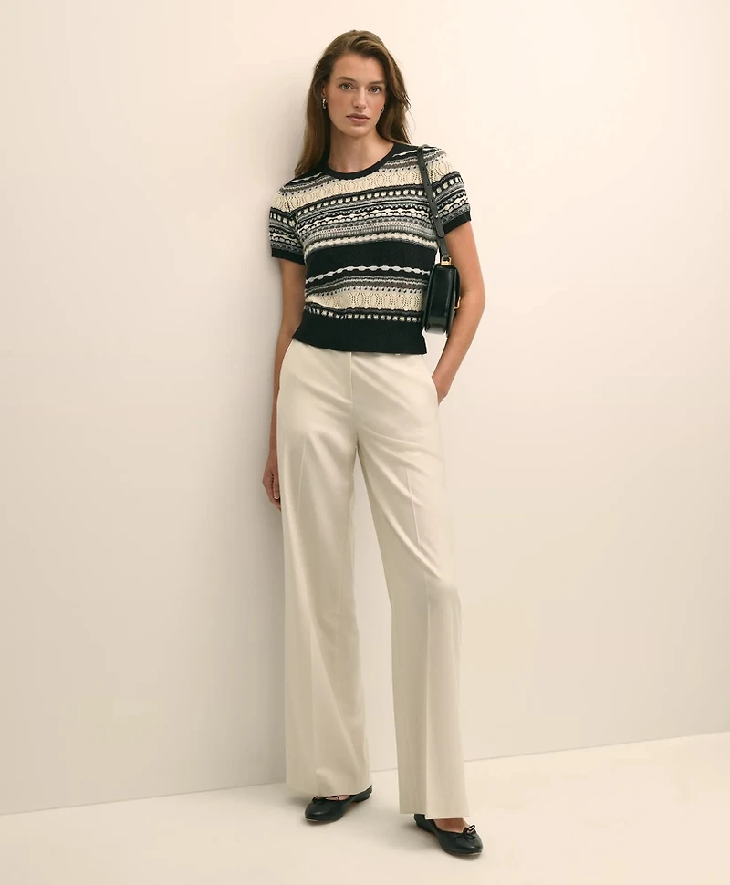 Merino Wool Pointelle Sweater Shell