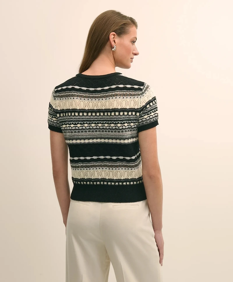 Merino Wool Pointelle Sweater Shell
