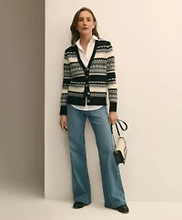 Merino Wool Pointelle Cardigan