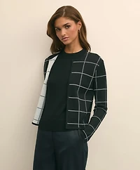 Windowpane Open Cardigan