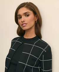 Windowpane Open Cardigan