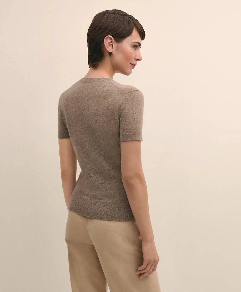 Cashmere Short-Sleeve Shell