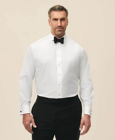Big & Tall Non-Iron Supima<sup>®</sup> Cotton Poplin Londoner Collar, Tuxedo Shirt