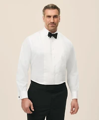 Big & Tall Supima<sup>®</sup> Cotton Poplin English Collar, 10-Pleat Tuxedo Shirt