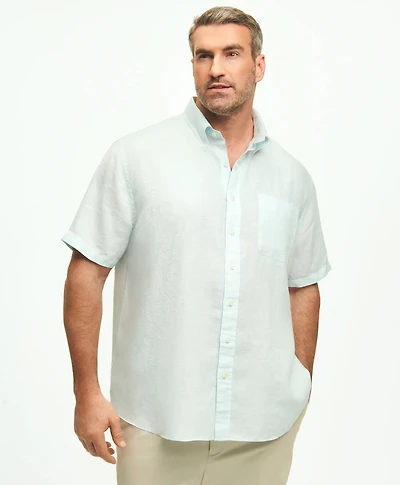 Big & Tall Sport Shirt,  Short-Sleeve Irish Linen