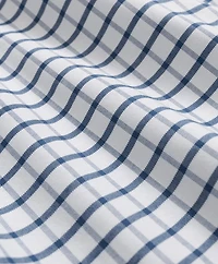 Big & Tall Stretch Non-Iron Oxford Polo Button Down Collar, Windowpane Shirt