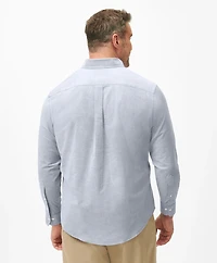 Big & Tall Stretch Cotton Non-Iron Oxford Polo Button Down Collar