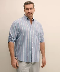 Big & Tall Friday Shirt, Oxford Multi Stripe