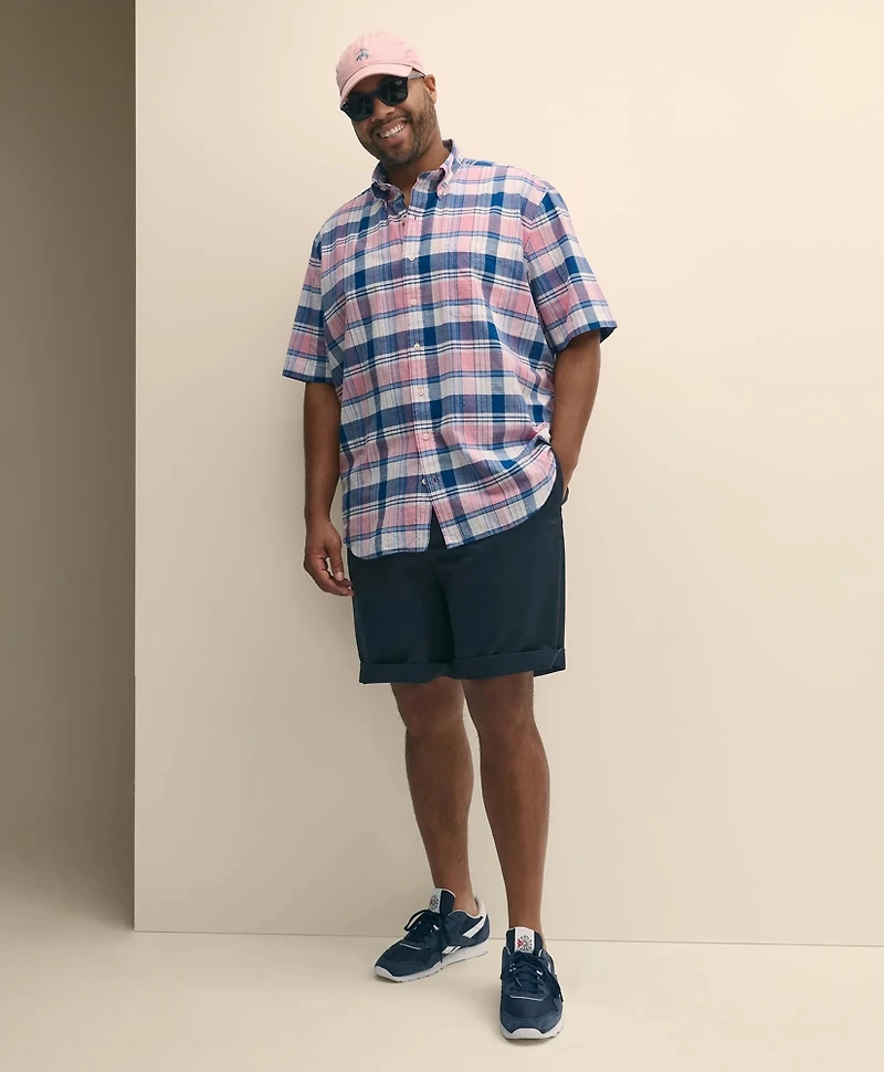 Big & Tall Cotton Madras Sport Shirt