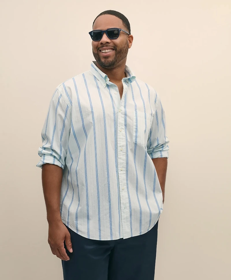 Big & Tall Friday Shirt, Poplin Striped