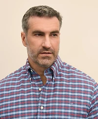 Big & Tall Stretch Cotton Non-Iron Oxford Polo Button Down Collar