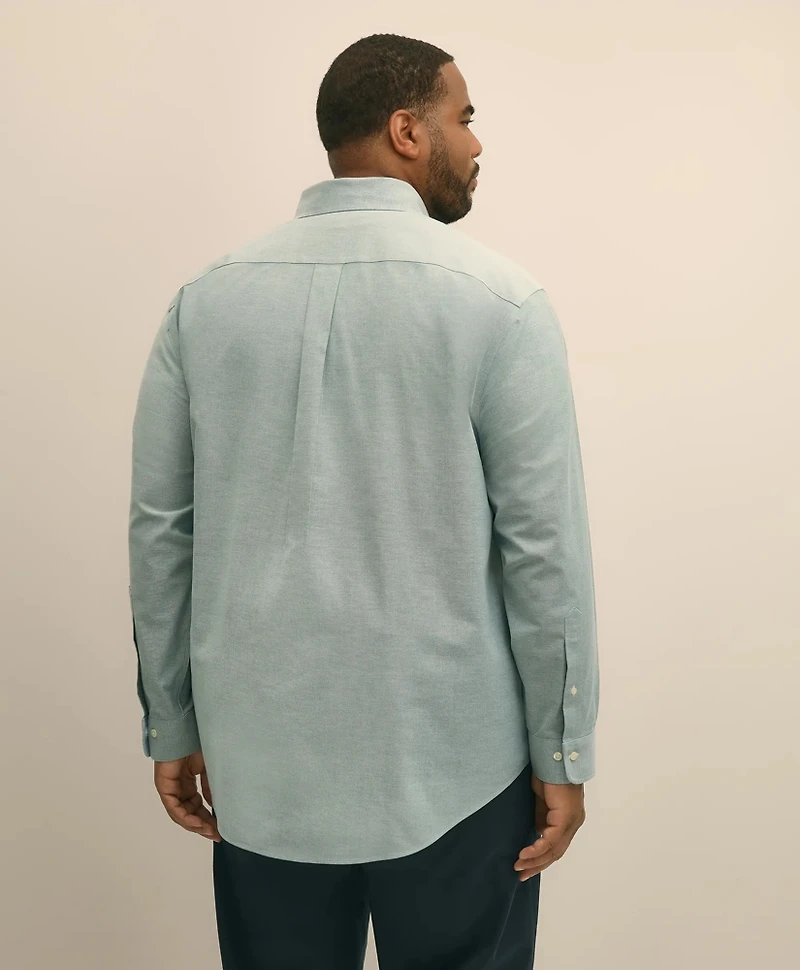 Big & Tall Stretch Cotton Non-Iron Oxford Polo Button Down Collar Shirt