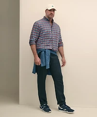 Big & Tall Stretch Cotton Non-Iron Oxford Polo Button Down Collar