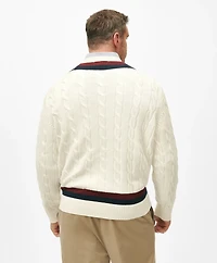 Big & Tall Supima<sup>®</sup> Cotton Cable Tennis Sweater