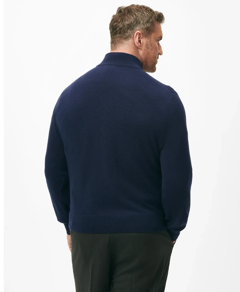 Big & Tall 3-Ply Cashmere Half-Zip Sweater