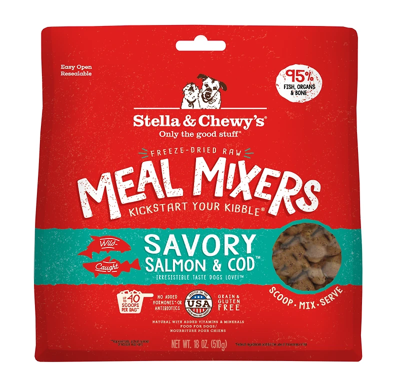 Stella & Chewy's - Dog Food - Freeze-Dried Savory Salmon & Cod Meal Mixer
