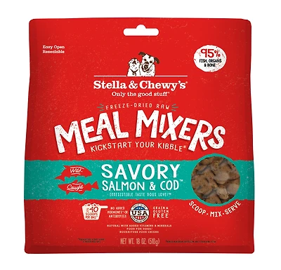 Stella & Chewy's - Dog Food - Freeze-Dried Savory Salmon & Cod Meal Mixer