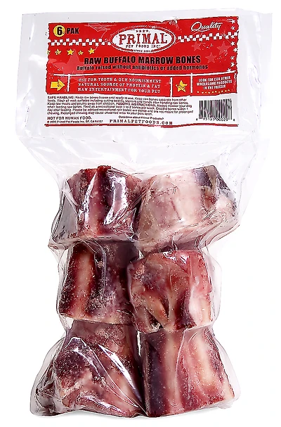 - Frozen Raw Recreational Bone - Protein Rich Natural Chew - Buffalo Marrow