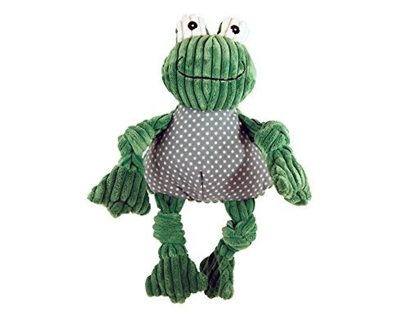 - Plush Dog Toy - Durable with Tuffut Technology & Multiple Squeakers - Frog Knottie