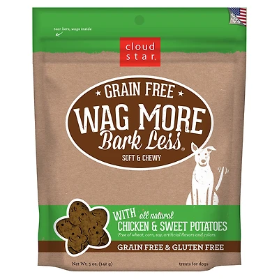 Cloud Star - Dog Treats - Wag More Bark Less Grain-Free Soft & Chewy with Chicken & Sweet Potato