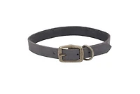 Coastal - Leather Dog Collar - Grey