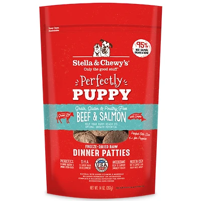 - Freeze Dried Puppy Food - Beef & Salmon Patties