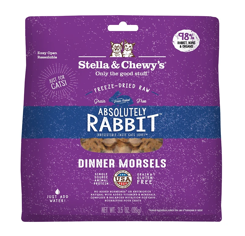 Stella & Chewy's - Cat Food - Freeze-Dried Rabbit Morsels