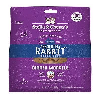 Stella & Chewy's - Cat Food - Freeze-Dried Rabbit Morsels