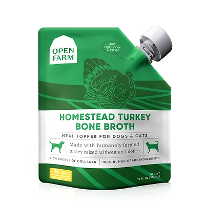 Open Farm - Meal Topper - Homestead Turkey Bone Broth