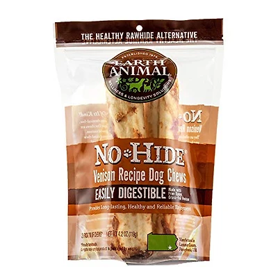 Earth Animal - Dog Chew - No-Hide Venison Chew - Medium