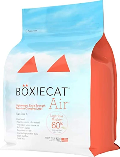 Boxiecat - Extra Strength Airtight™ Clumping Cat Litter - Lightweight Plant Based with Probiotic Odor Control - Unscented