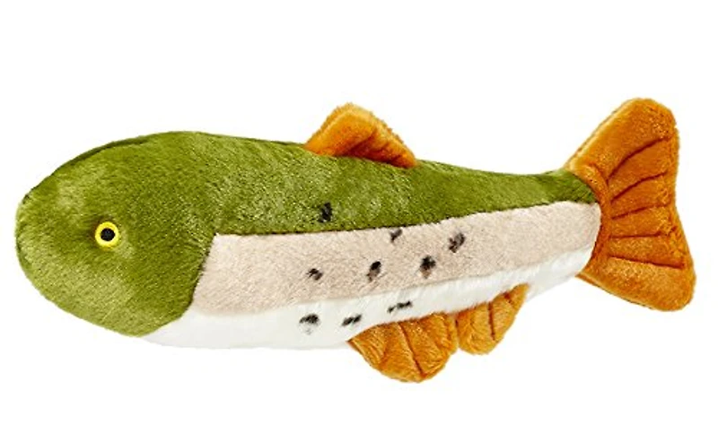 Fluff & Tuff - Plush Dog Toy - Soft Plush with Tuffweb Mesh for Snuggles & Play - Rudy Rainbow Trout