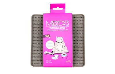 Messy Mutts - Reversible Cat Feeding Mat - Grey