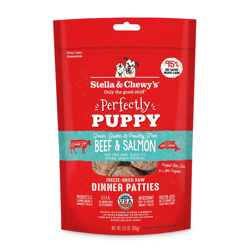 Stella & Chewy's - Freeze Dried Puppy Food - Beef & Salmon Patties