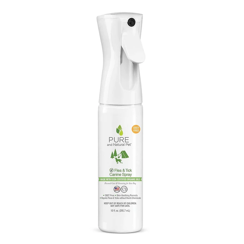 Pure and Natural Pet - Flea & Tick Spray for Dogs - Repels Fleas, Ticks, & Mosquitoes
