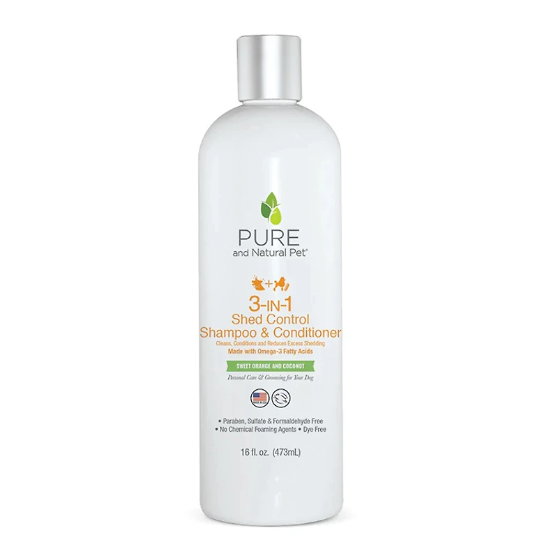 Pure and Natural Pet - Dog Shampoo - Shed Control 3 in 1