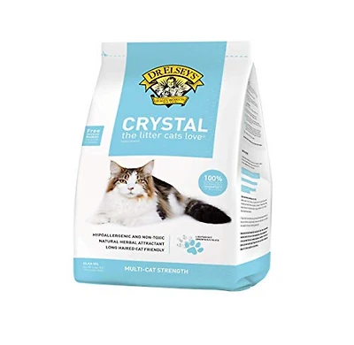 Dr Elsey's - Crystal Cat Litter - Low Tracking Silica Gel with Herbal Attractant - Long Hair Safe & Multi Cat Strength