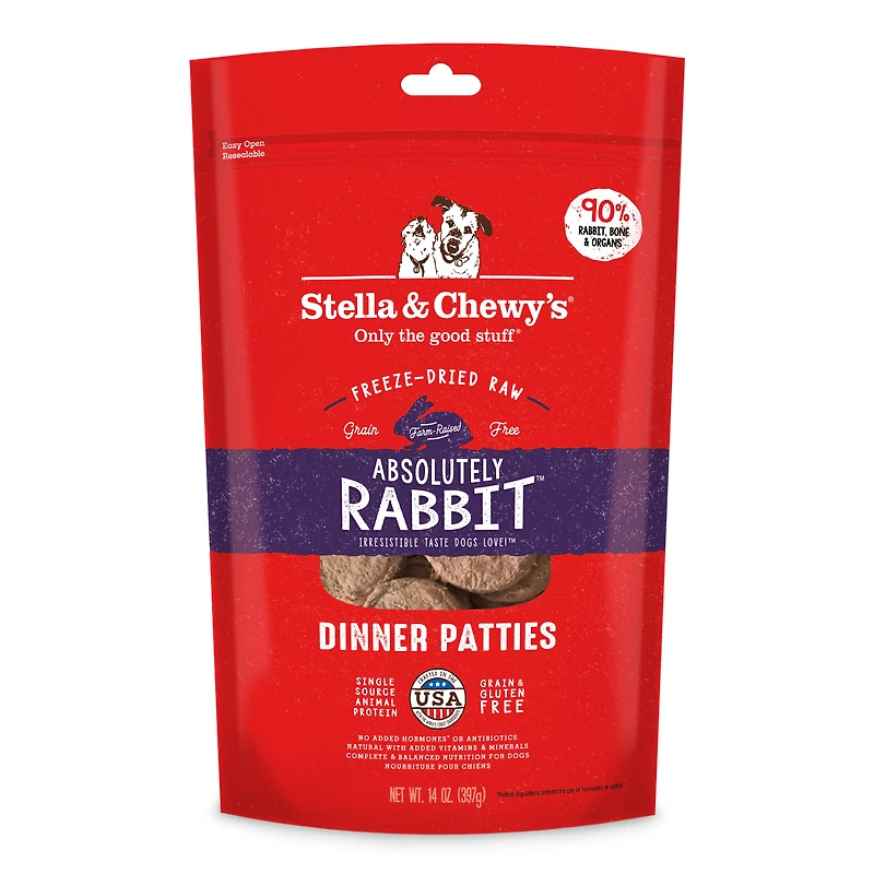 Stella & Chewy's - Freeze Dried Dog Food - Rabbit Patties