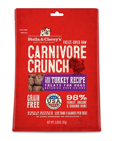 Stella & Chewy's - Dog Treats - Carnivore Crunch Turkey
